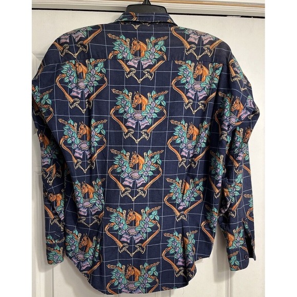 Vintage Millers‎ Sportific Kristin Equestrian Button Up Medium Horse 90's Fitted - Picture 5 of 8